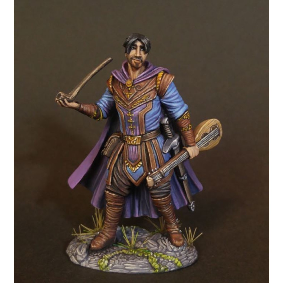 Dark Sword Miniatures Visions In Fantasy Male Bard With Pipe And Lute